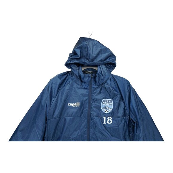 NWT Capelli Sports Basics All Weather Jacket Large Navy Marin FC Embroidered - Picture 4 of 7